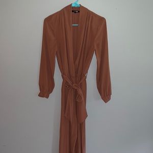 Mauve Fashion Nova Belted Jumpsuit